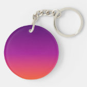 Porte-clés dégradé violet, rose et orange foncé (Dos)