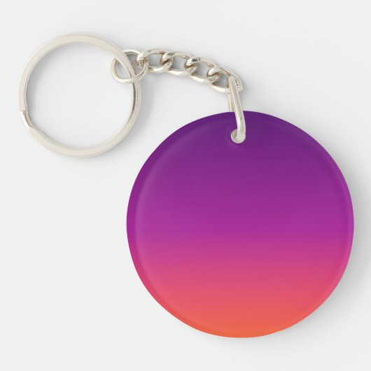 Porte-clés dégradé violet, rose et orange foncé (Devant)