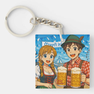Porte-clés Dégustation de bière pendant l'Oktoberfest à Munic