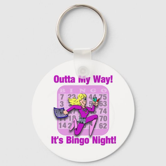 Porte-clés Dehors Mon Chemin ! C'est Bingo Night (Recto)