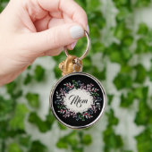 Porte-clés Délicate couronne de fleurs roses, Doily avec mama (Main)