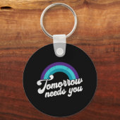 Porte-clés Demain aura besoin de vous Message de santé mental (Recto)