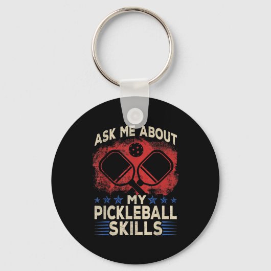 Porte-clés Demandez des compétences en pickle ball - pickle b (Recto)