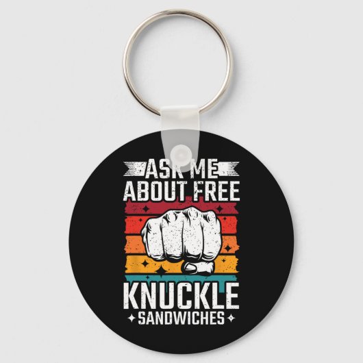 Porte-clés Demandez-moi des sandwichs aux jointures gratuits (Recto)