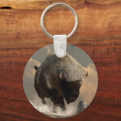 Porte-clés Demi-bison blanc (Recto)