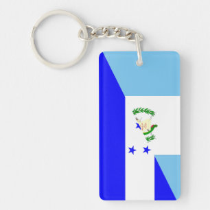 Porte-clés demi de symbole de drapeau du Guatemala Honduras