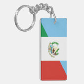 Porte-clés demi de symbole de drapeau du Guatemala Mexique (Devant gauche)