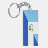 Porte-clés demi de symbole de pays de drapeau du Guatemala (Devant gauche)