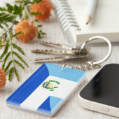Porte-clés demi de symbole de pays de drapeau du Guatemala (Devant droit)