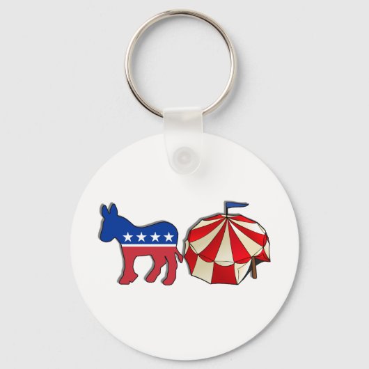 Porte-clés Démocrate Donkey Circus (Recto)