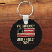 Porte-clés Démocratie Anti Project 2025 Stop Project 2025 Ant (Recto)