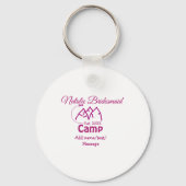 Porte-clés Demoiselle d'honneur de camp rose ajouter nom date (Verso)