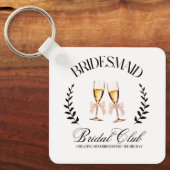 Porte-clés Demoiselle d'honneur Personnaliser Nom Coquette En (Recto)