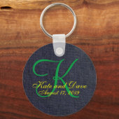 Porte-clés Denim Blue Jean 3d Monogramme (Recto)