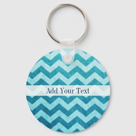 Porte-clés Denim Chevron par Shirley Taylor (Recto)