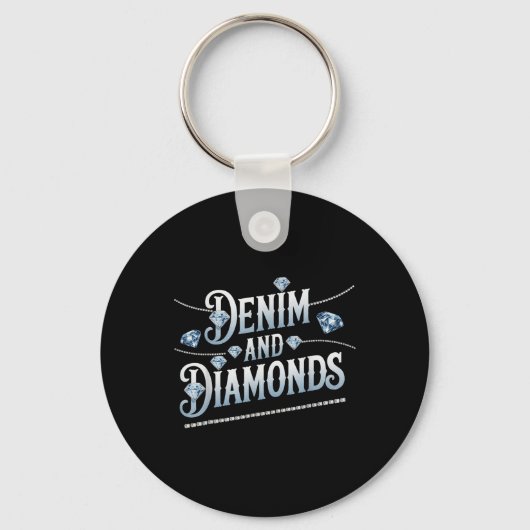 Porte-clés Denim Et Diamonds Mode tendance (Recto)