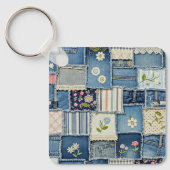 Porte-clés Denim Patchwork (Recto)