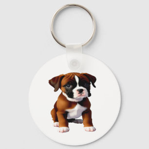 Porte-clés Denim Veste Boxer Chien