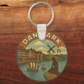 Porte-clés Denmark Travel Vintage (Verso)