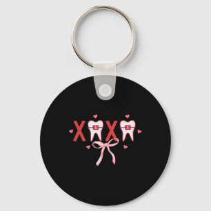 Porte-clés Dent Coquette Xoxo Dentiste Hygiéniste Équipe Dent