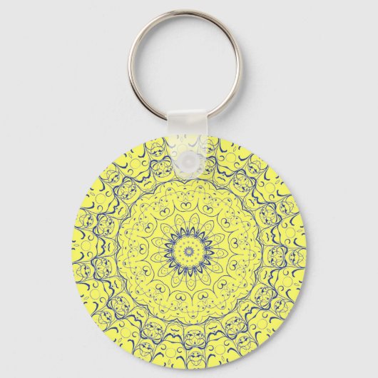 Porte-clés Dentelle bleue (Recto)