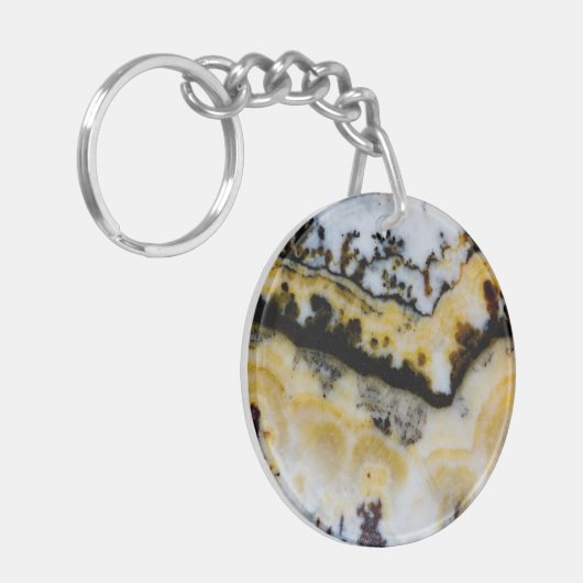 Porte-clés Dentelle d'argent Onyx (Devant gauche)