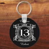 Porte-clés Dentelle du 13e anniversaire du mariage (Recto)