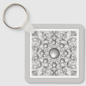 Porte-clés Dentelle en céramique Gris (Recto)