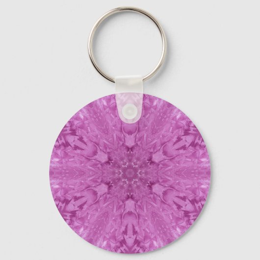 Porte-clés Dentelle féminine rose Kaleidoscope Flocon de neig (Recto)