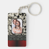 Porte-clés Dentelle noire et damas (Dos)