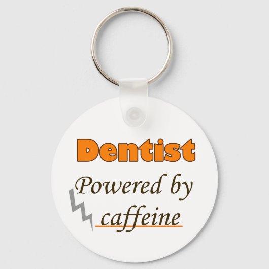 Porte-clés Dentiste alimenté par la caféine (Recto)