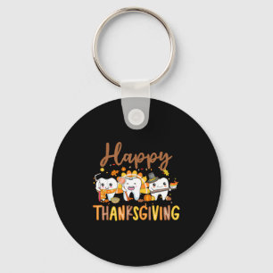 Porte-clés Dentiste de Thanksgiving aux dents drôles Dinde Éq