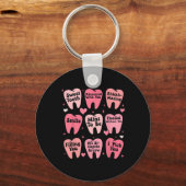 Porte-clés Dentiste dentaire de la Saint-Valentin Dent Teeth  (Recto)