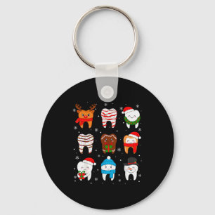 Porte-clés Dentisterie drôle de Noël Dents Mignon Xmas Dentis