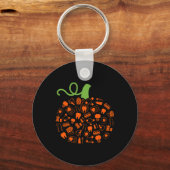 Porte-clés Dents Fantôme Citrouille sorcière Dental Halloween (Recto)