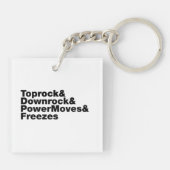 Porte-clés Déplacements de rupture (Breakdance) (Dos)