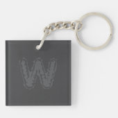 Porte-clés Déplaisant Monogramme Gris sur gris (Dos)