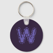 Porte-clés Déplaisant Monogramme violet sur violet (Recto)