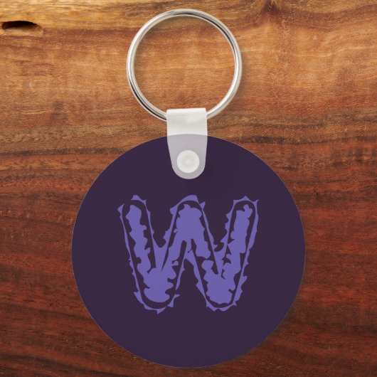 Porte-clés Déplaisant Monogramme violet sur violet (Recto)
