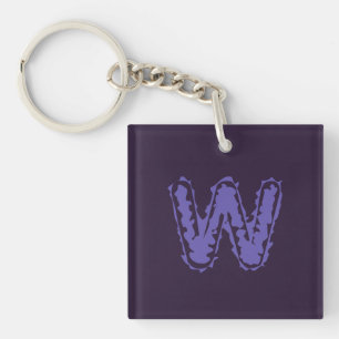 Porte-clés Déplaisant Monogramme violet sur violet