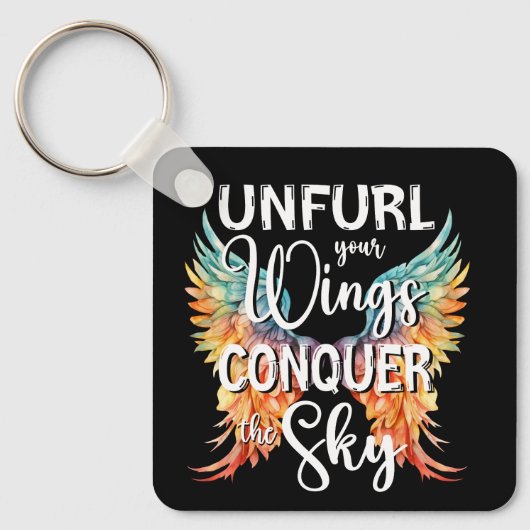 Porte-clés Déployez vos ailes conquérir le ciel, Inspirer les (Recto)