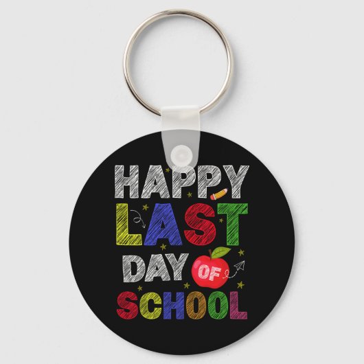 Porte-clés Dernier Jour D'École Élèves Et Enseignants (Recto)