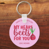 Porte-clés Des betteraves de coeur pour vous amusant Pun mign (Recto)