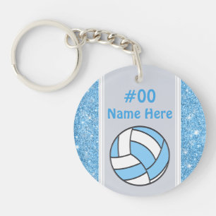 Porte-clés Des cadeaux de volley-ball personnalisés en bleu 
