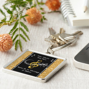 Porte-clés Des cadeaux personnalisés pour elle, de la musiqu