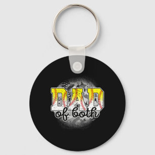 Porte-clés Des Deux Fêtes des pères De Baseball Softball