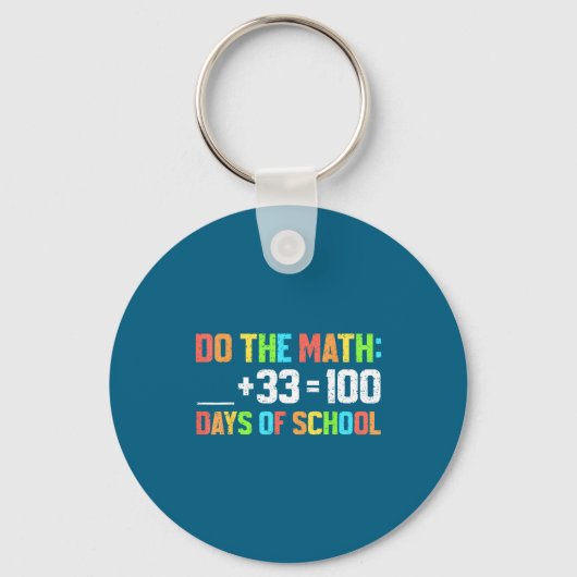 Porte-clés Des enfants 100e jour d'école Enseignant 100 (Recto)