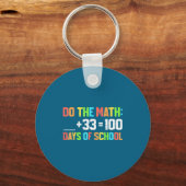 Porte-clés Des enfants 100e jour d'école Enseignant 100 (Recto)
