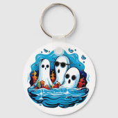 Porte-clés Des fantômes à la feuille pour Halloween (Verso)