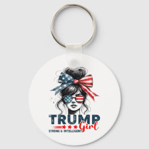 Porte-clés Des Femmes Intelligentes Fortes Pour Trump Girl Me